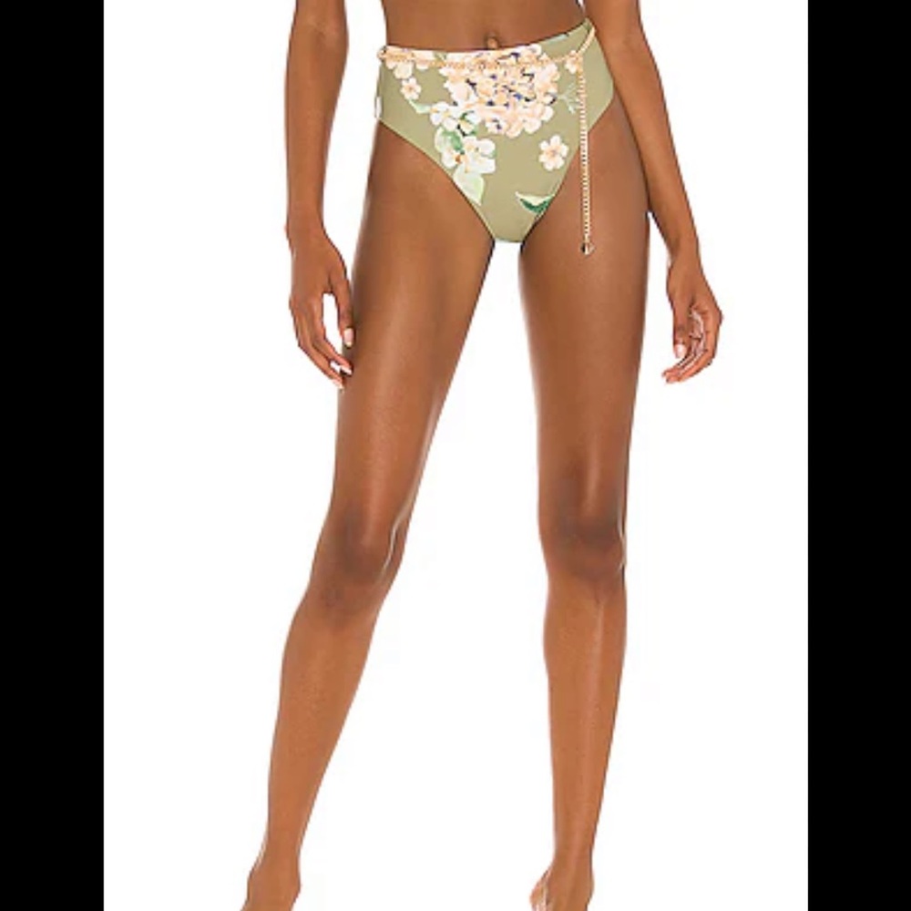 NWT WEWOREWHAT high waist emily bottom in romantic Floral sage size medium - Picture 2 of 11